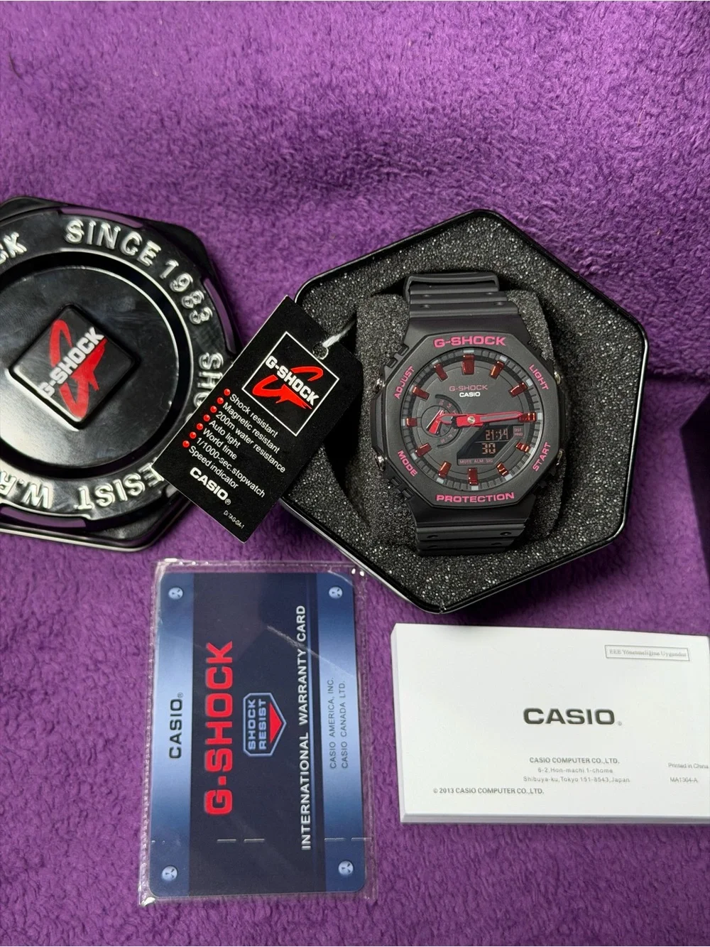Casio G-Shock Black with Pink Accents